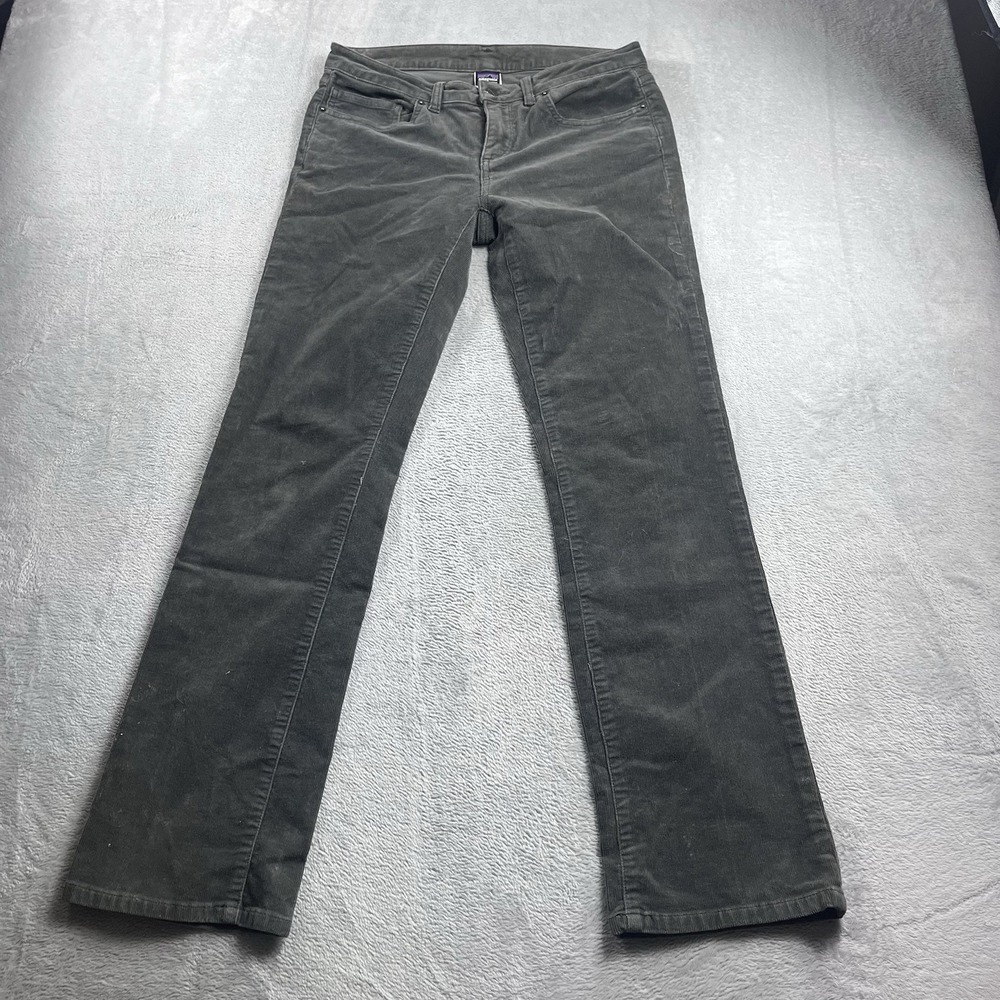 Patagonia‎ Corduroy Pants Women Size 28 Gray Organic Cotton Stretch Hiking 55060